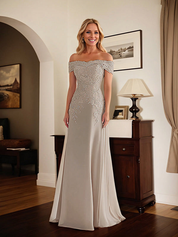 Eallise - Elegant Taupe Lace Dress
