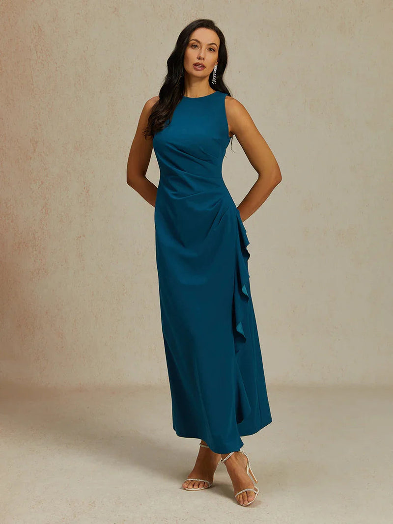 Yasmin - Stretch Formal Ruffle Dress