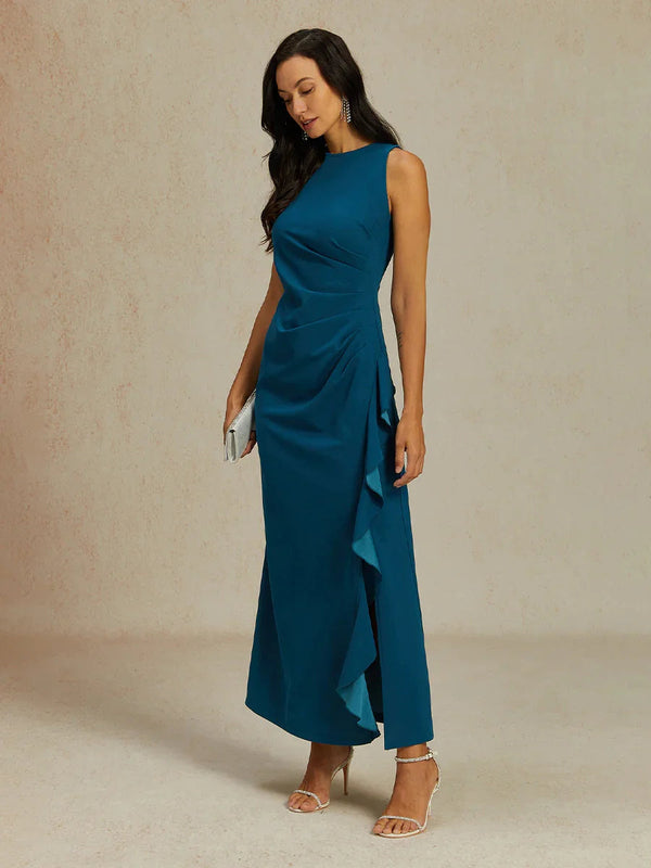 Yasmin - Stretch Formal Ruffle Dress