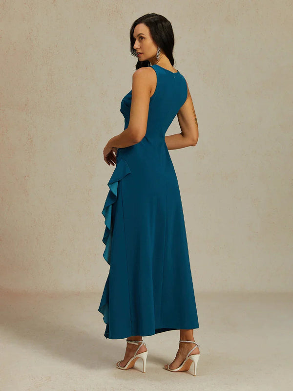 Yasmin - Stretch Formal Ruffle Dress