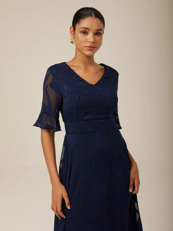 Amina - Ruffle Flutter Lace Dress