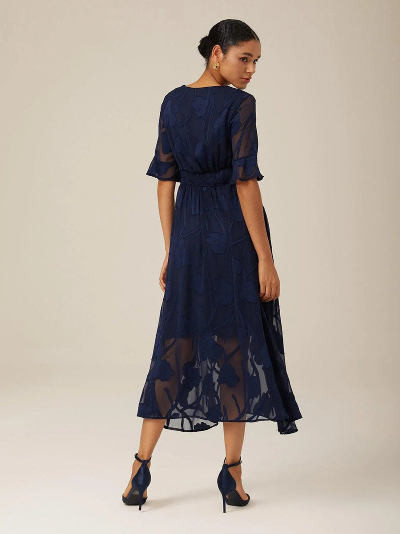 Amina - Ruffle Flutter Lace Dress