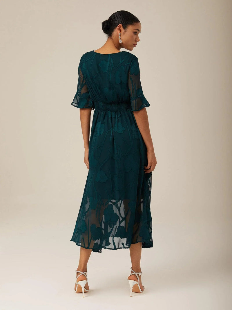 Amina - Ruffle Flutter Lace Dress