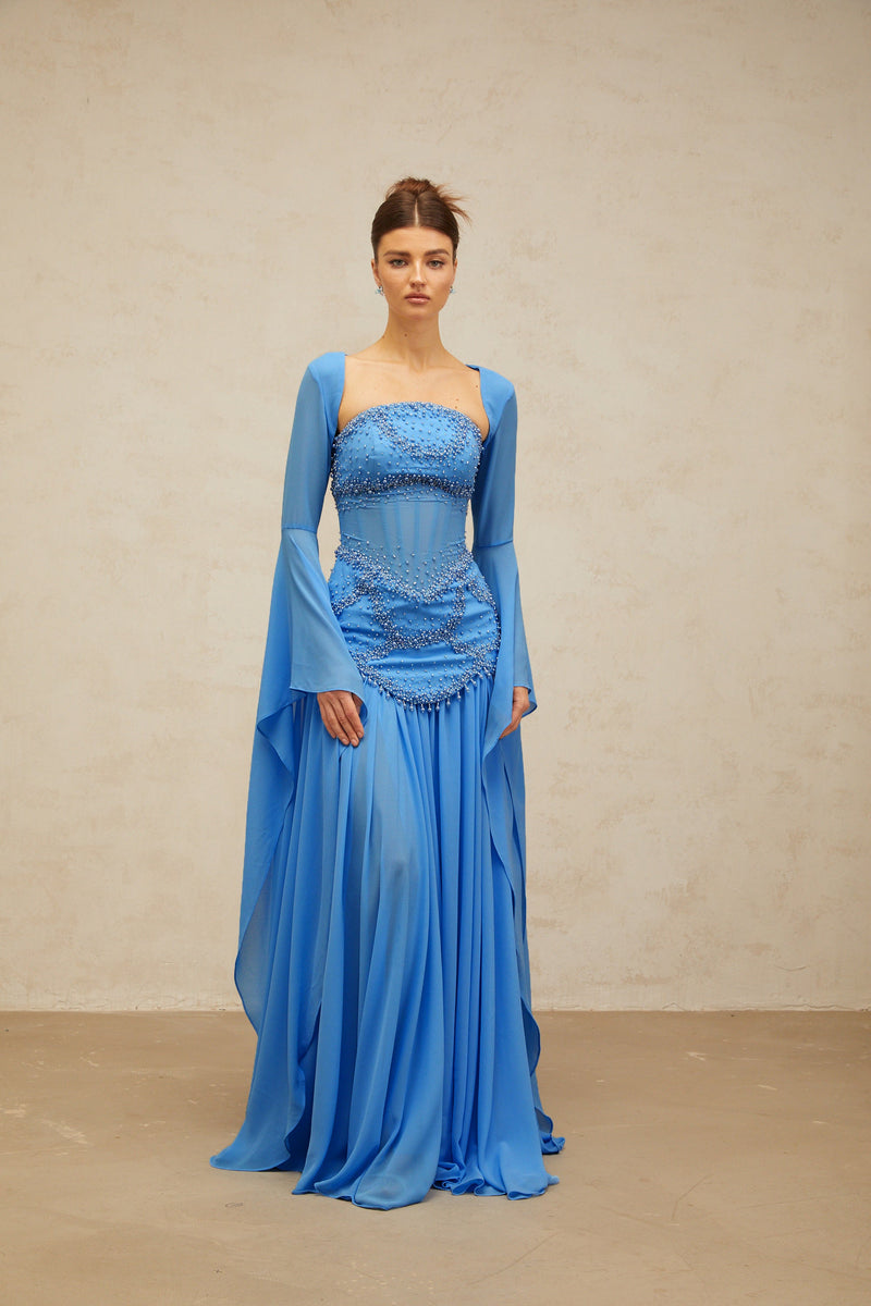 Xena - Faux Pearl Embellished Dress