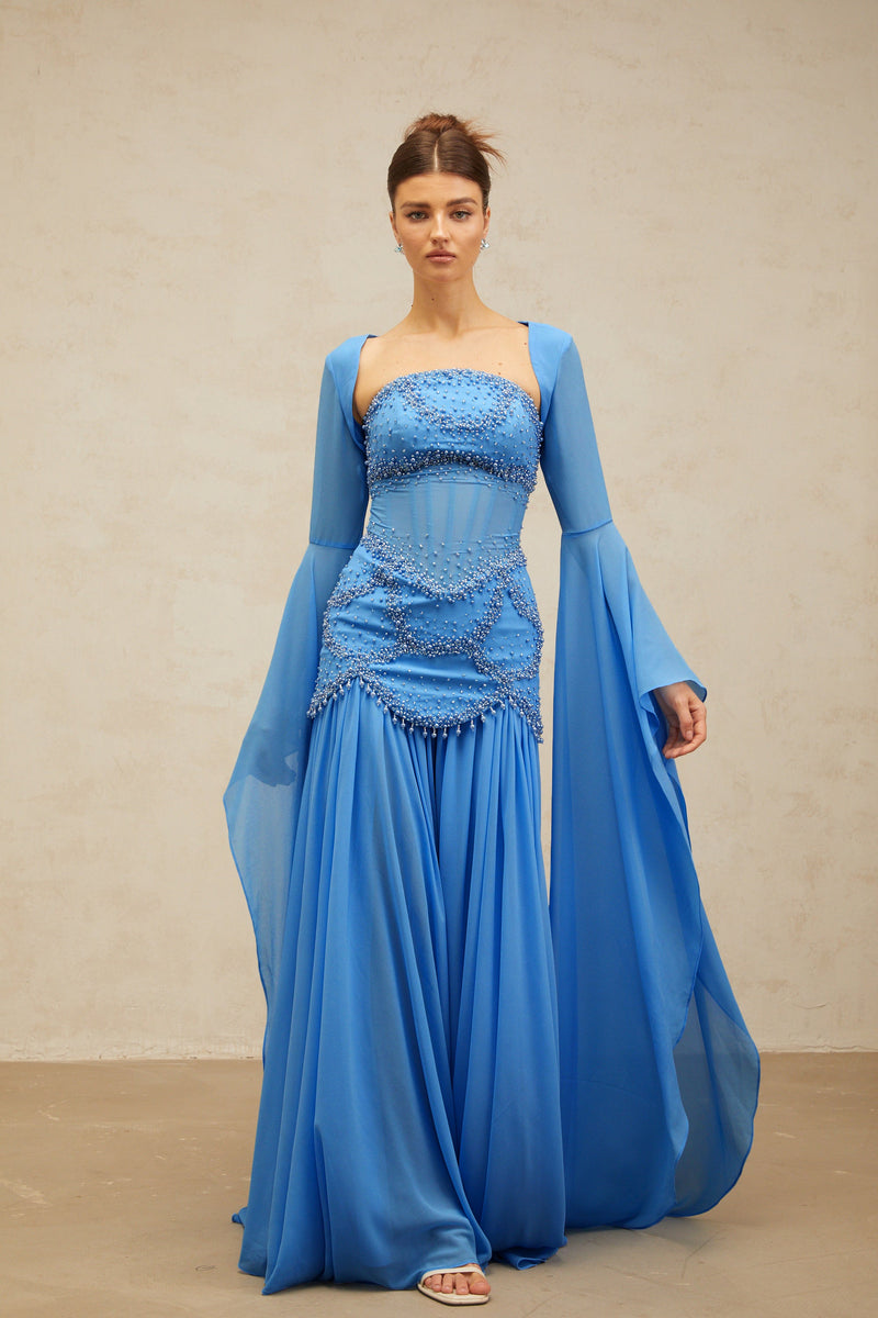 Xena - Faux Pearl Embellished Dress
