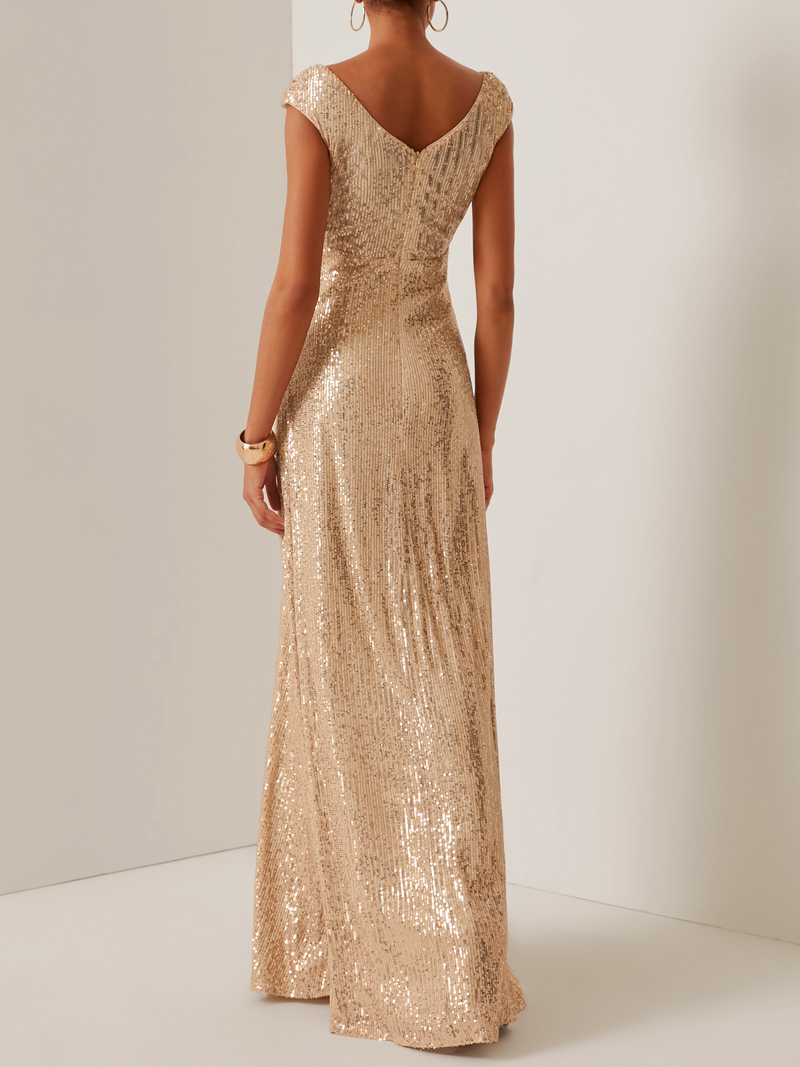 Glodia - Sequin Wedding Maxi Dress