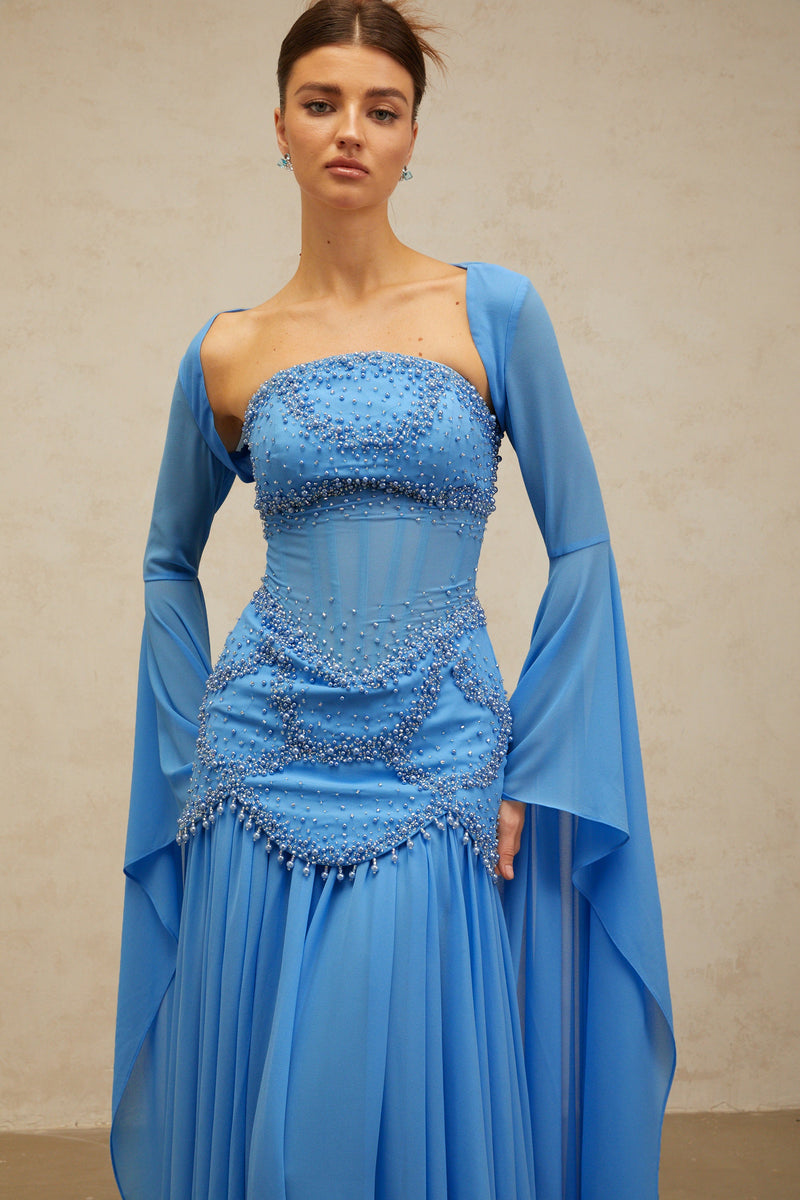 Xena - Faux Pearl Embellished Dress