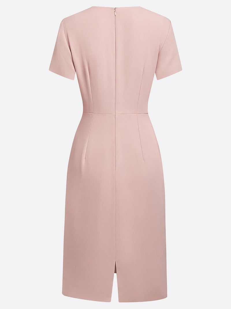 Amelia - Ruched A Line Midi Dress