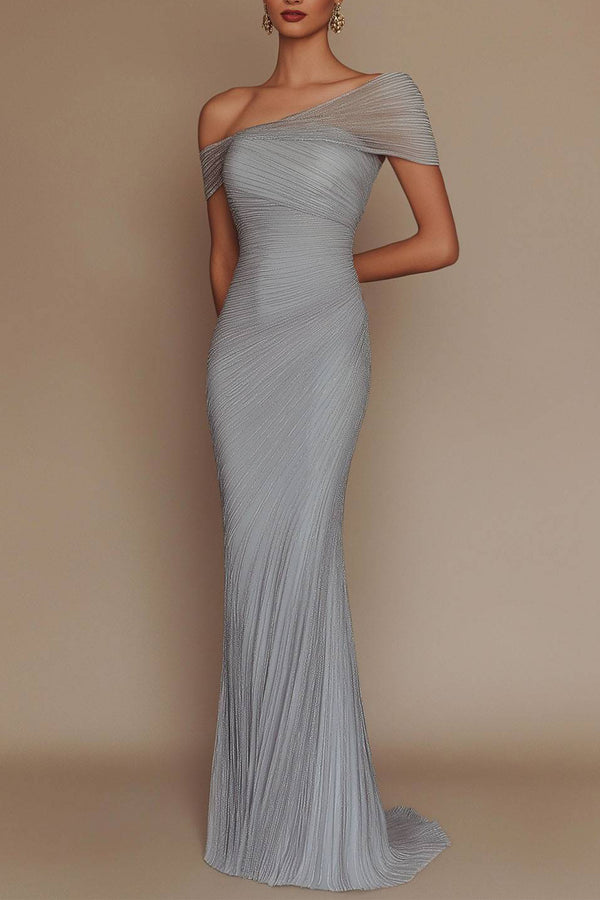 Nova - One Shoulder Glitter Dress