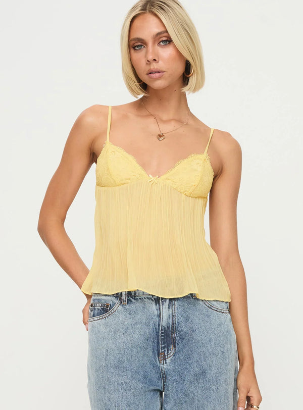Carla - Soft Lace Pleated Top