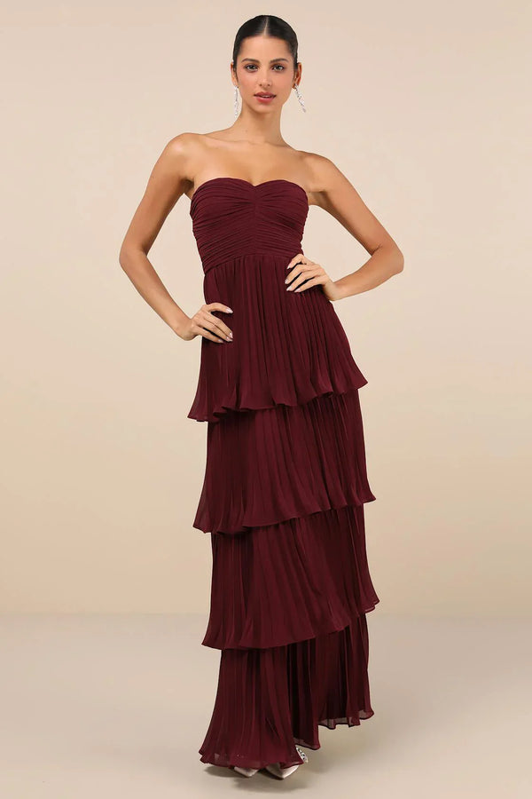 Layla - Midnight Plum Layered Dress