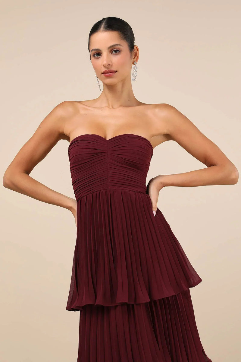 Layla - Midnight Plum Layered Dress