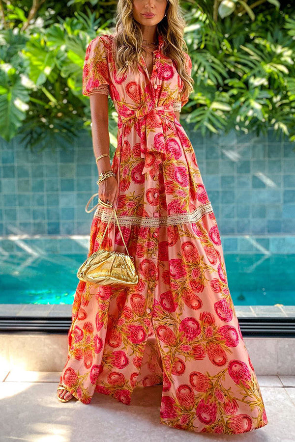 Amaris - Sunset Floral Party Dress
