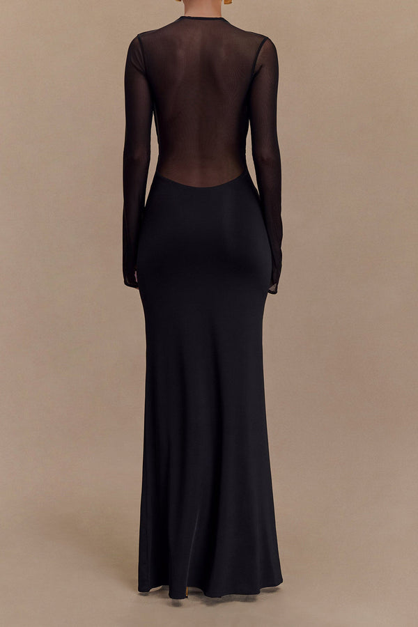 Sasha - Crossed Mesh Sheer Dress