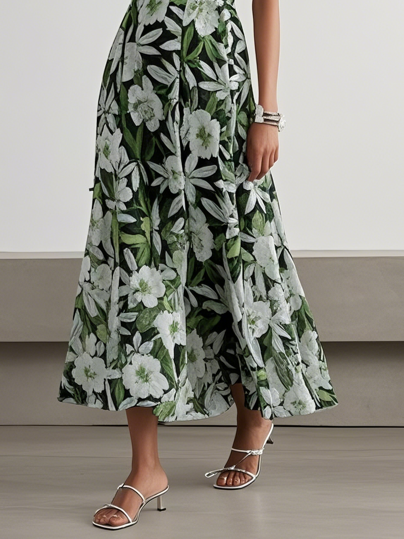 Giona - Green Floral Maxi Dress