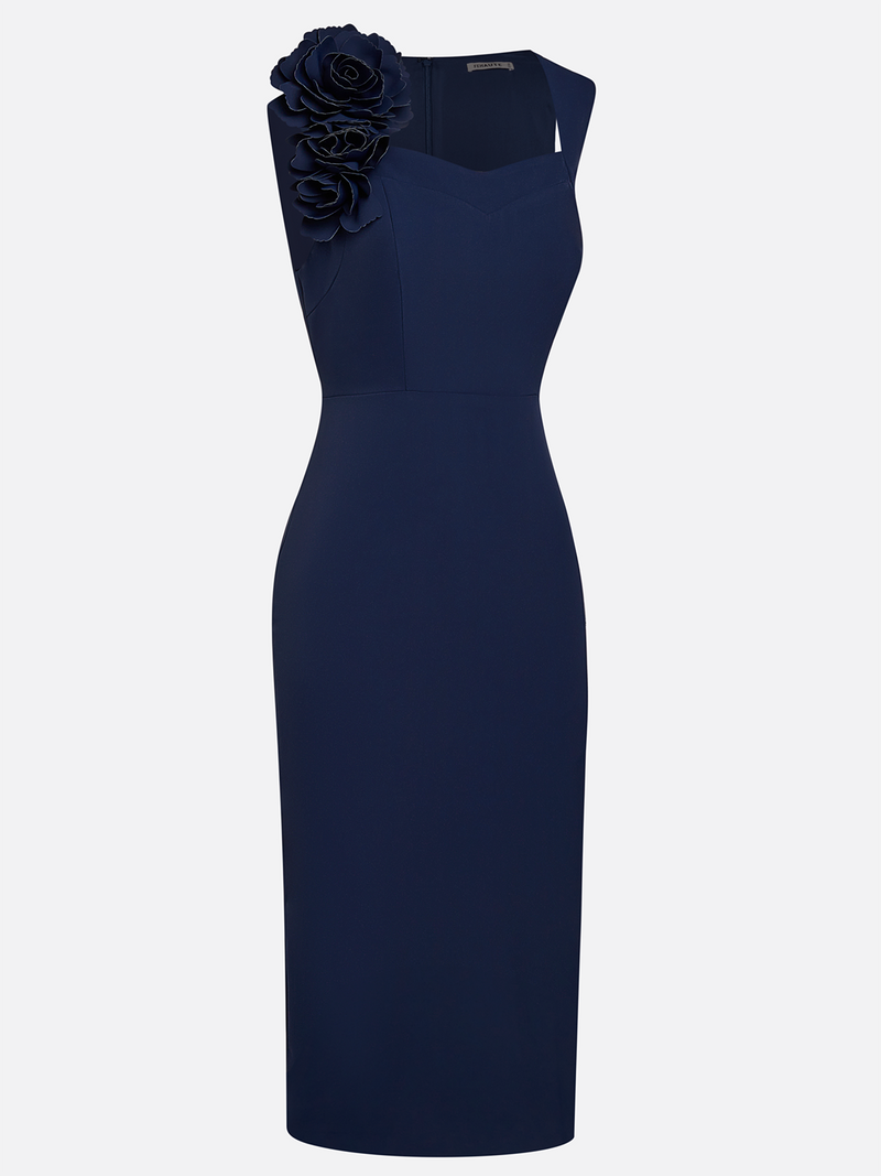 Lukrada - Floral Classic Sweetheart Dress