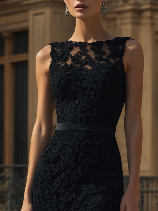 Ophelia - Lace Split Gown Dress
