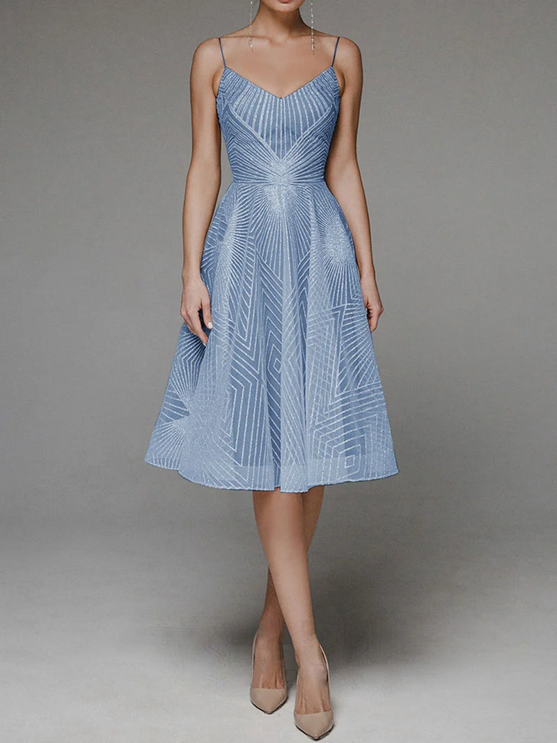 Eria - Elegant V-Neck strap dress