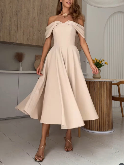 Jade - Off Shoulder Draped Dress