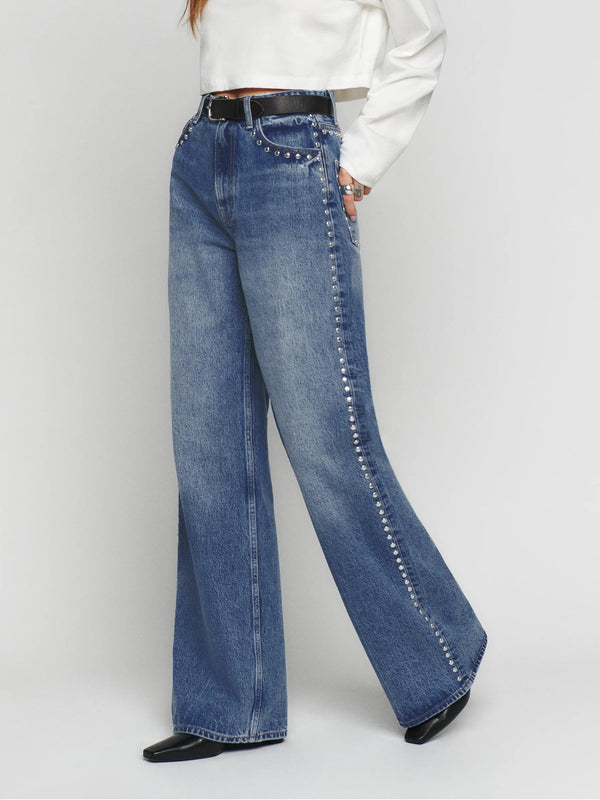 Cary - High Rise Wide Leg Jeans