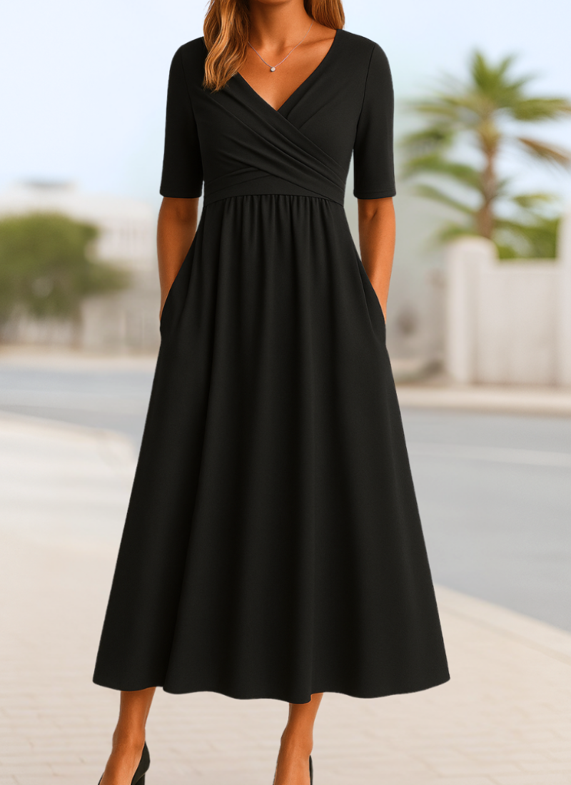 Monica - Elegant Stylish Crossover Dress