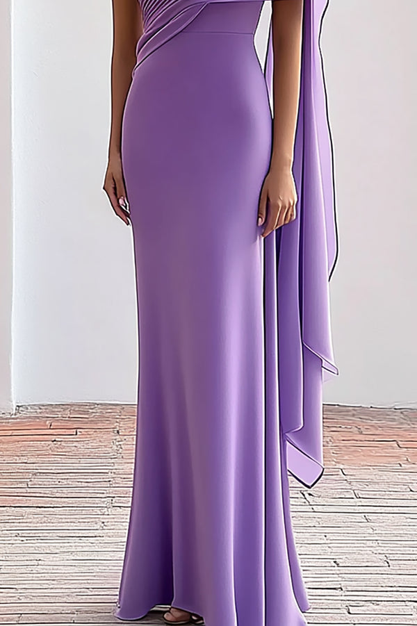 Mia - One Shoulder Satin Dress