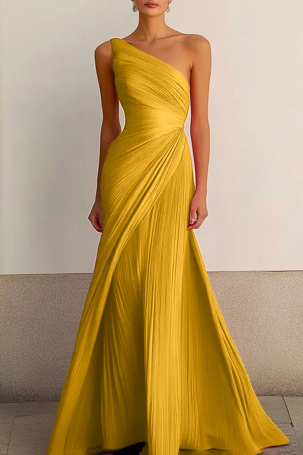 Mira -  One Shoulder Maxi Dress