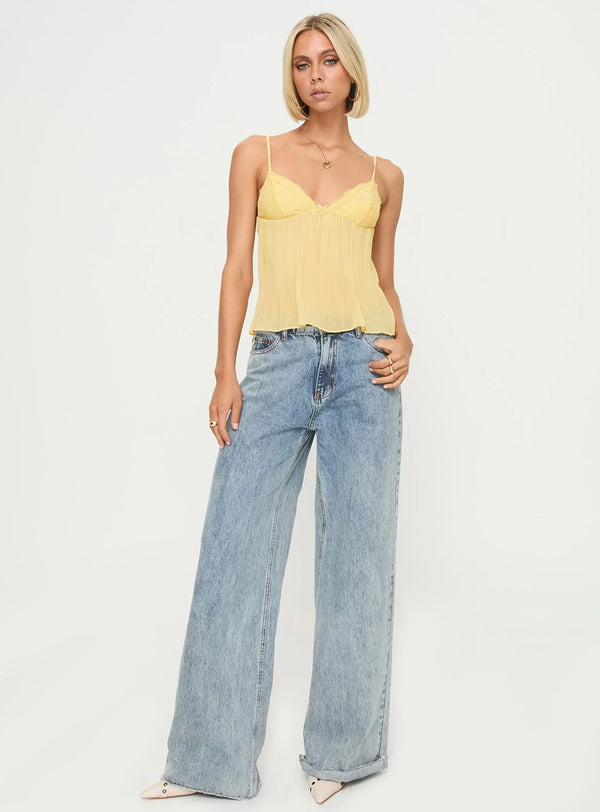 Carla - Soft Lace Pleated Top