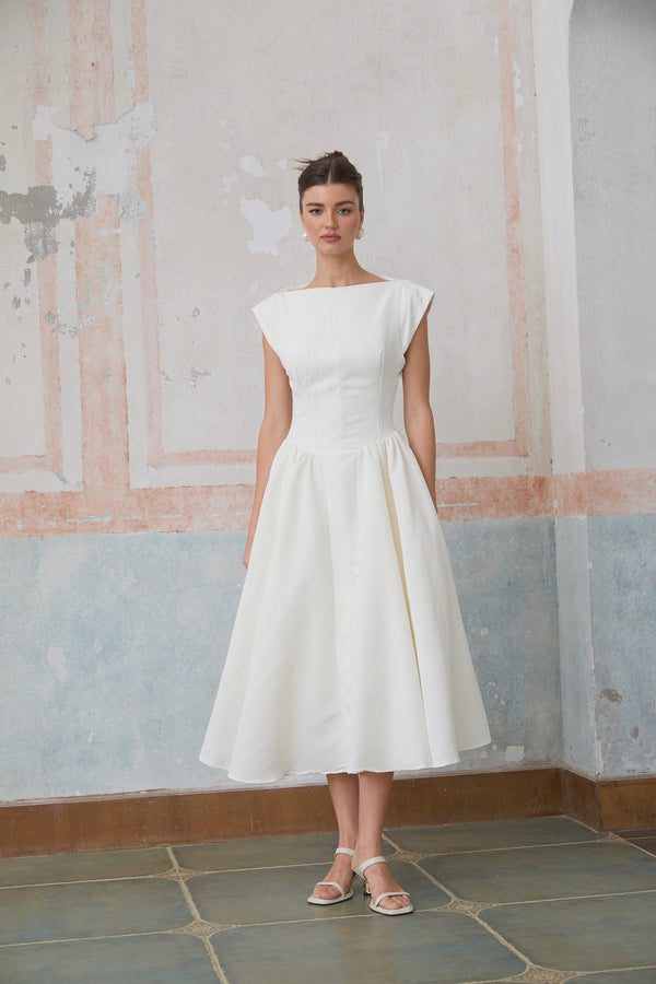 Open-back midi dress