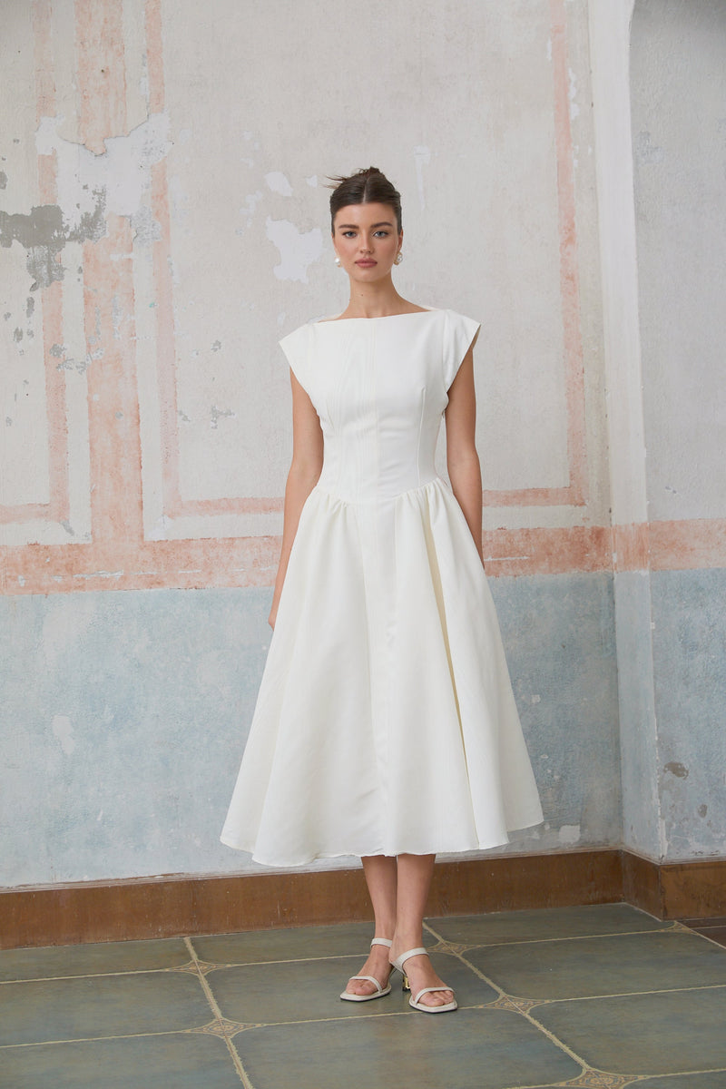 Open-back midi dress