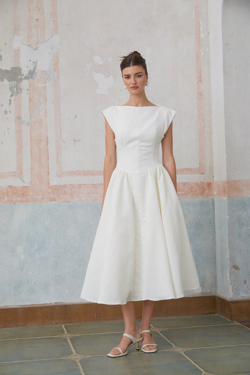 Open-back midi dress