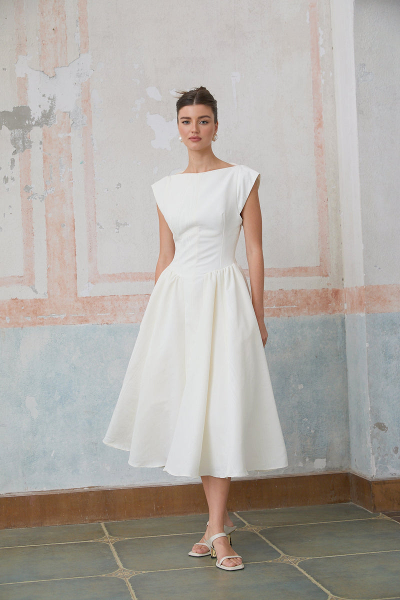 Open-back midi dress