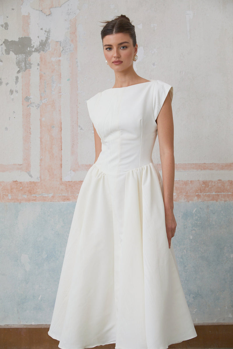 Open-back midi dress