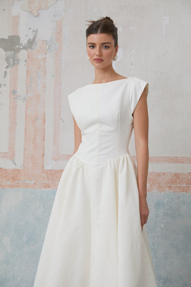 Open-back midi dress