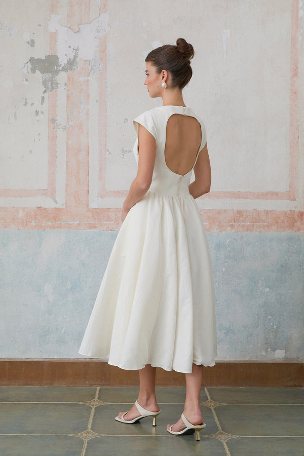 Open-back midi dress