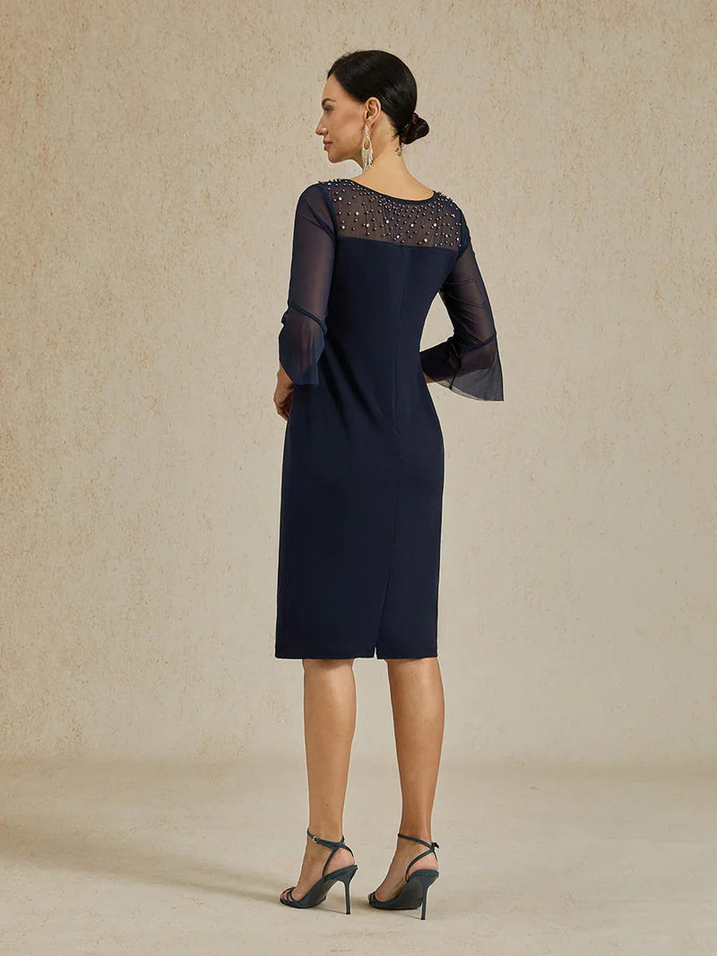 Priya - Sheath Cocktail Mesh Dress