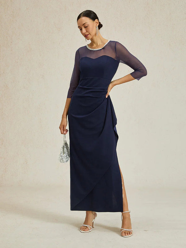 Leila - Beaded Illusion Formal Dress