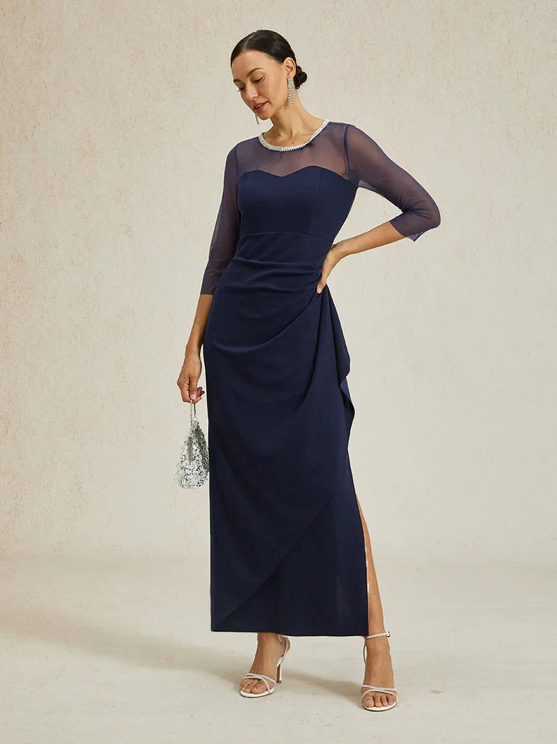 Leila - Beaded Illusion Formal Dress