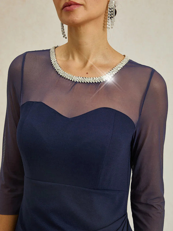 Leila - Beaded Illusion Formal Dress
