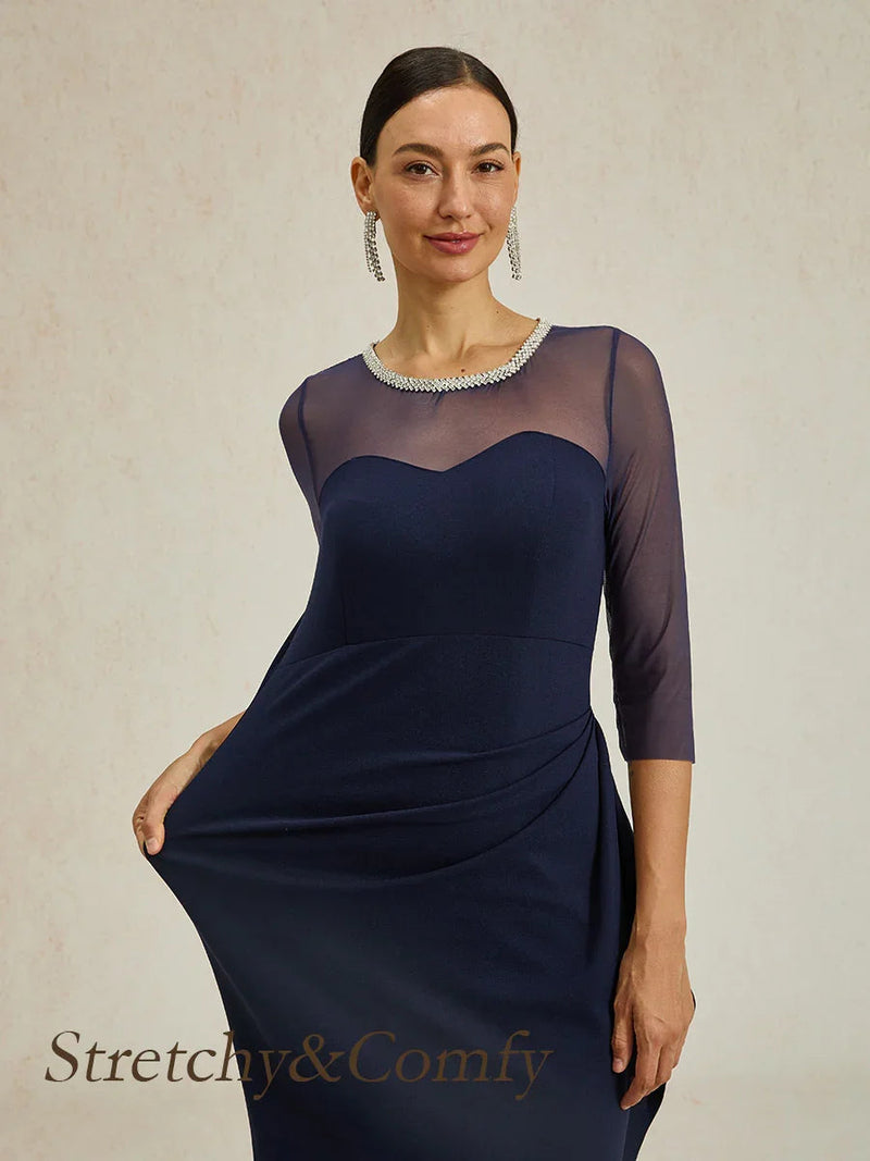 Leila - Beaded Illusion Formal Dress
