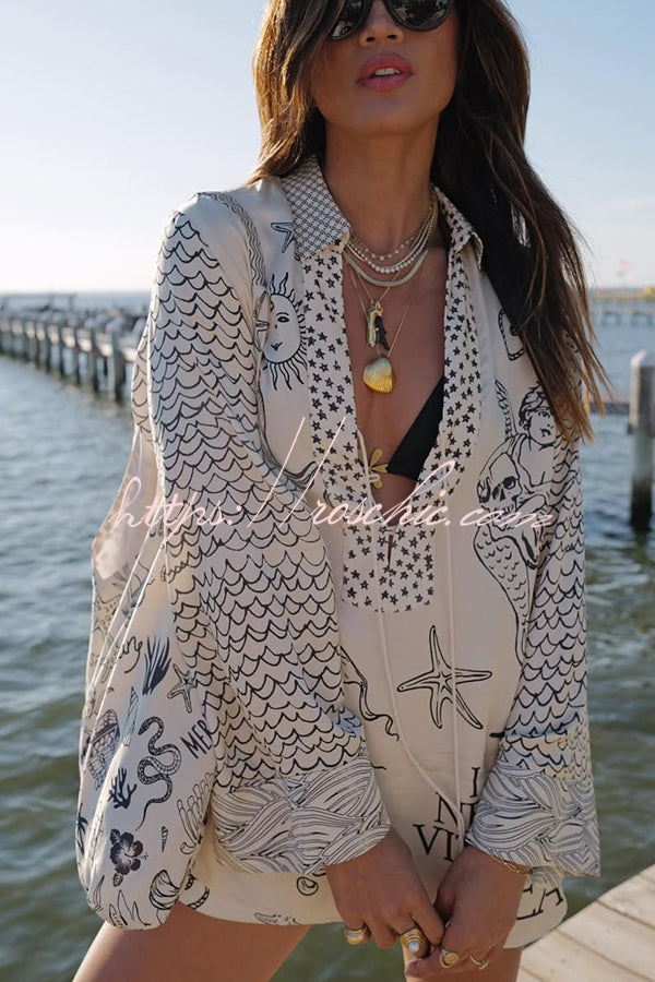 Zirelle - Satin Unique Print Top Set