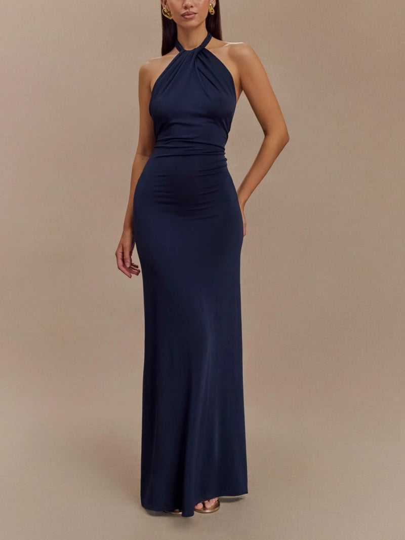 Elyna - Slinky Halter Maxi Dress