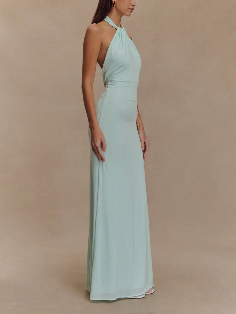 Elyna - Slinky Halter Maxi Dress