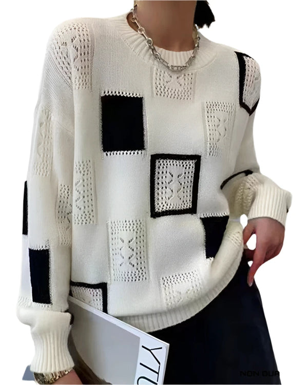 Non Duality | Block Design Cozy Sweater