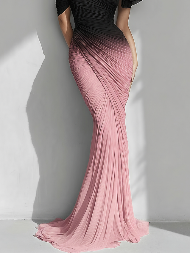 Violia - Floral Tulle Mermaid Dress
