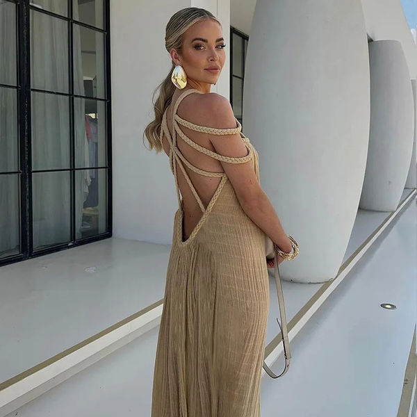 Teagan - Breezy Bohemian Linen Blend Dress
