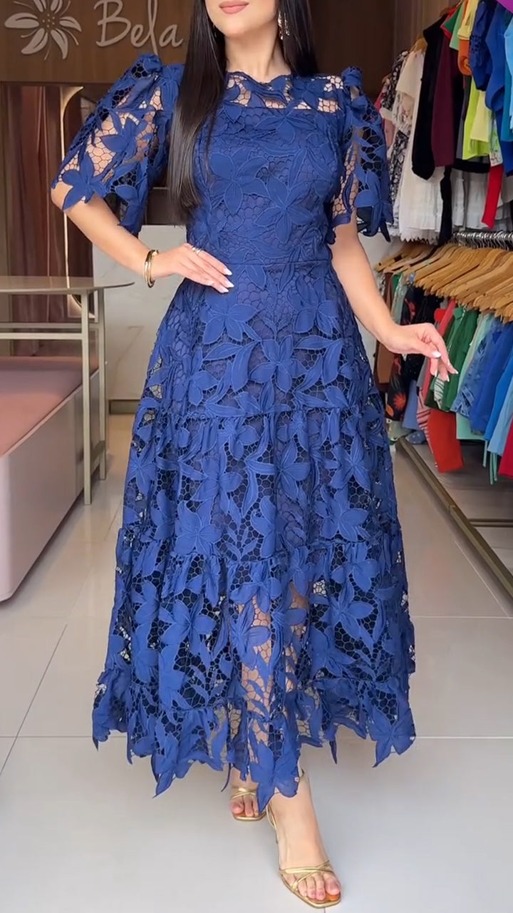 Elizabeth - Round Neck Hollow Dress