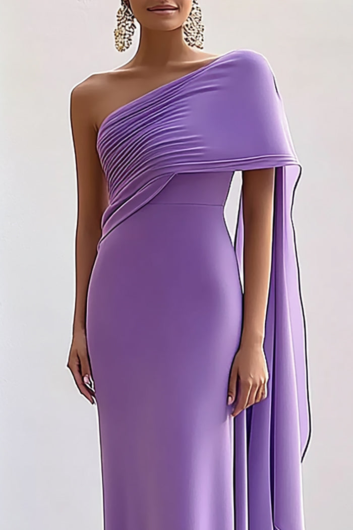 Mia - One Shoulder Satin Dress