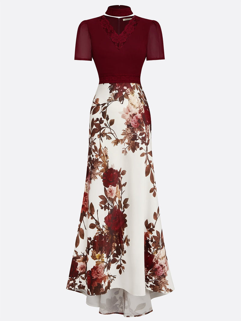 Winona - Lace Floral Maxi Dress