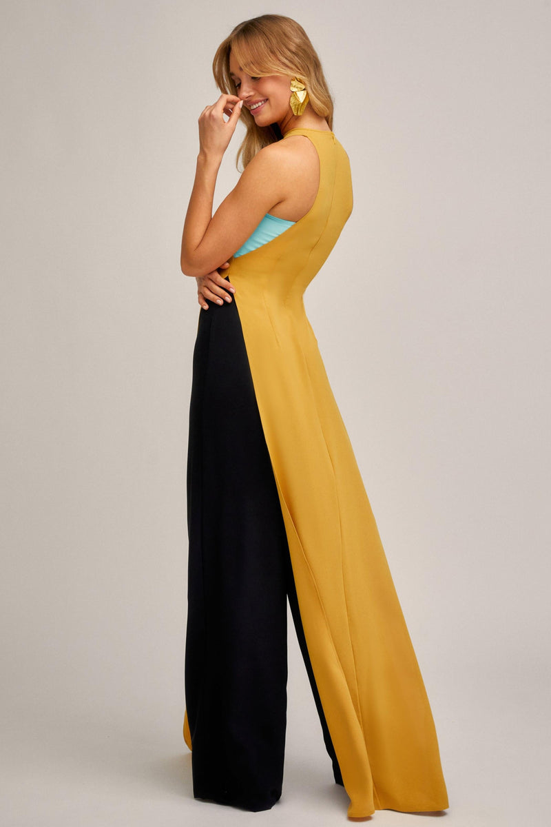 Jessica - Elegant Turquoise Jumpsuit Dress